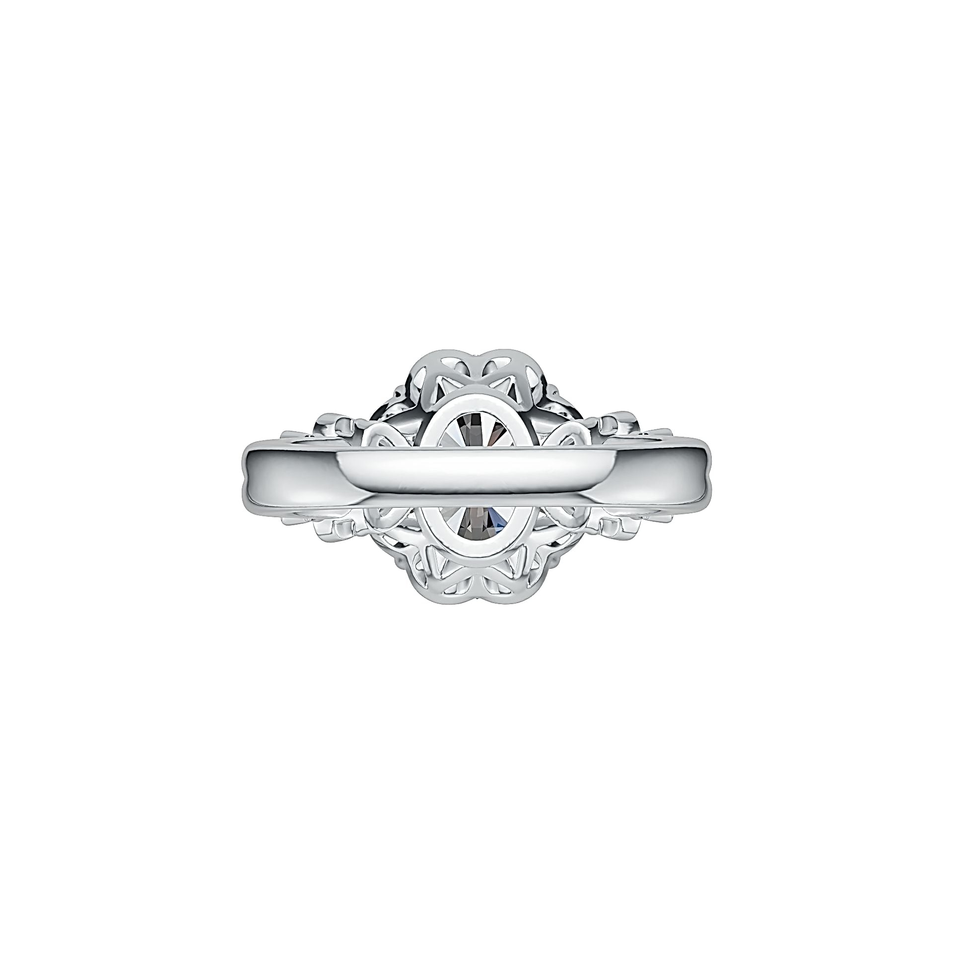 Sterling Silver Semi Mount Ring Setting Oval OV 12X10mm - Syzjewelry