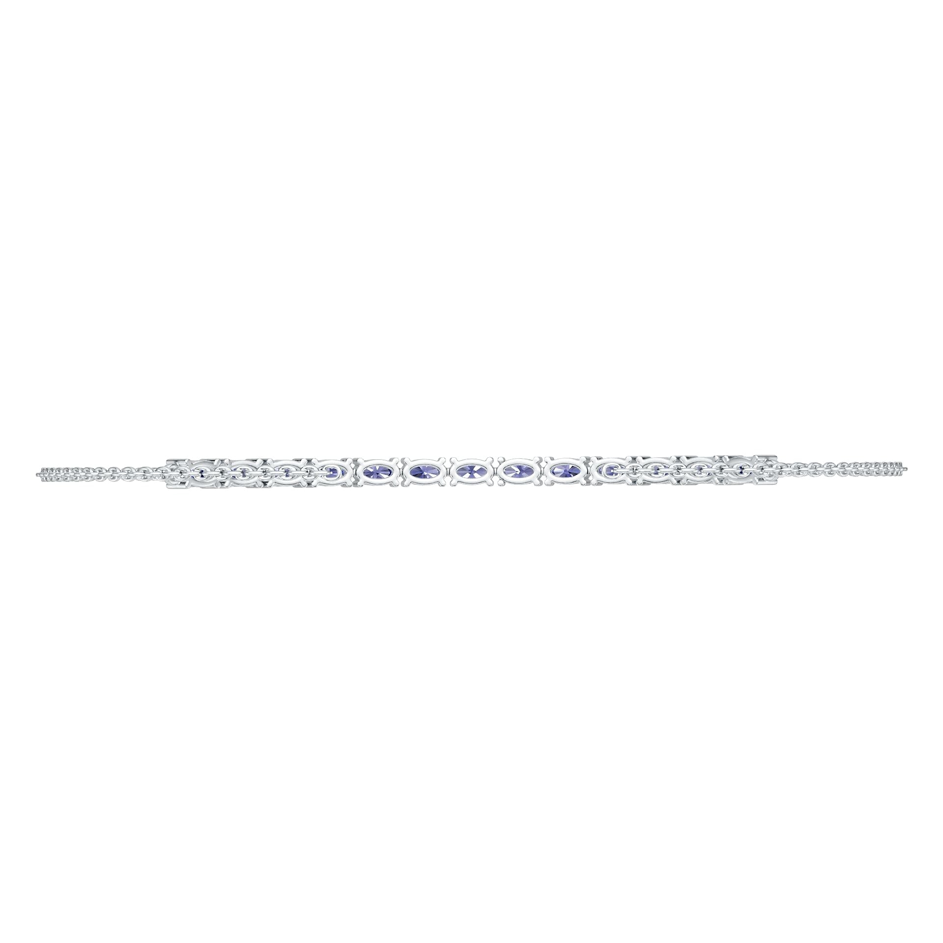 Platinum Semi Mount Bracelet Setting Round Ro 5x3mm Syz Jewelry