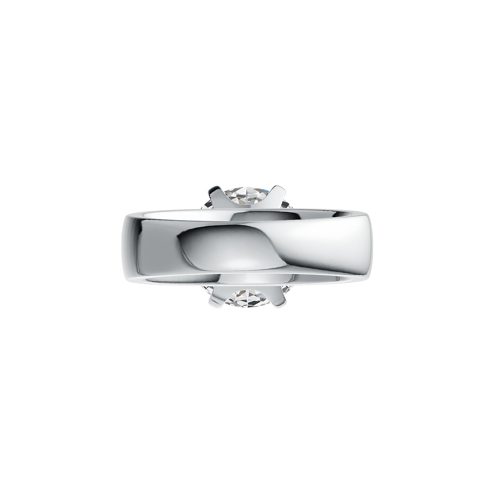 18K Gold Semi Mount Ring Setting Round RD 10.5mm Solitaire DHJ