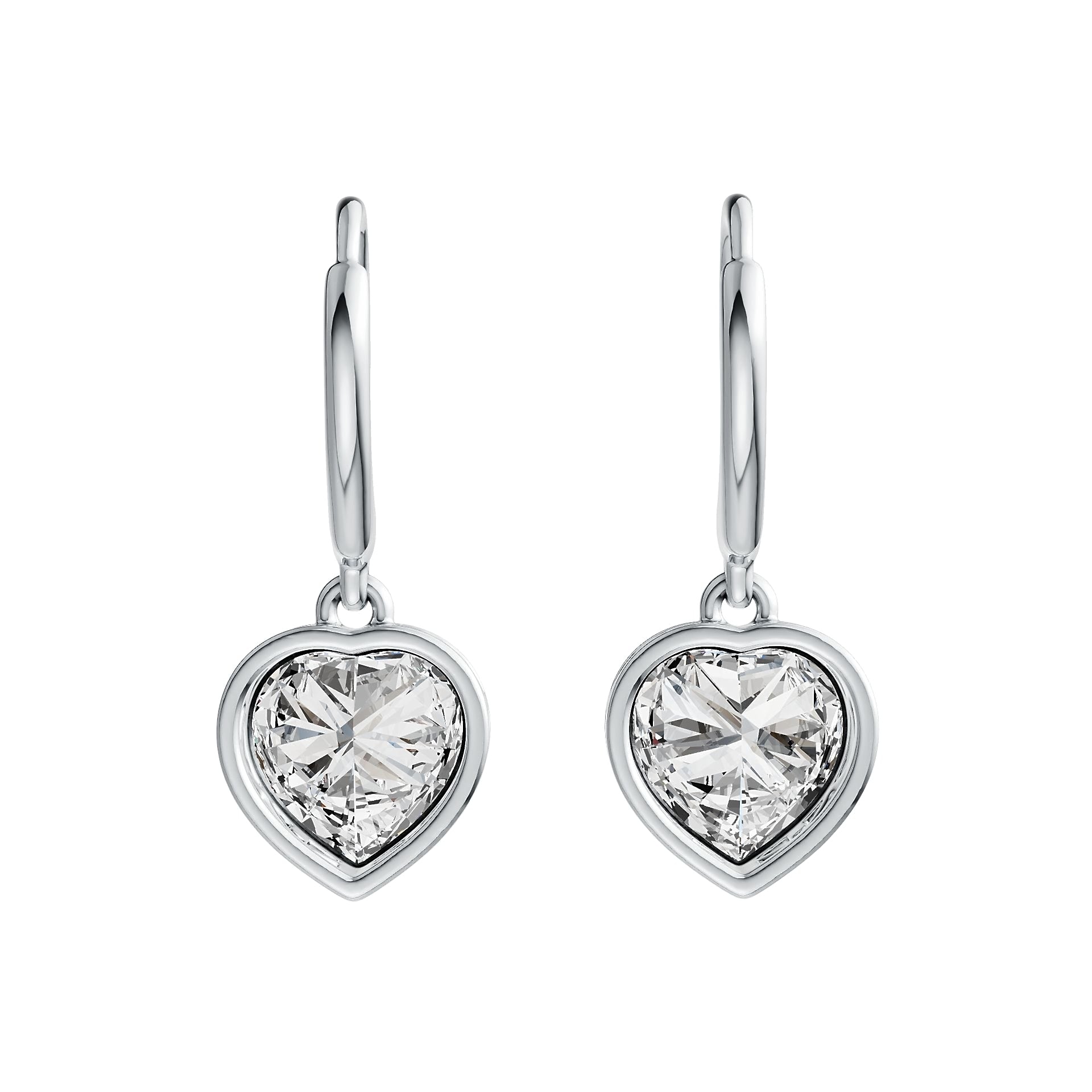 Sterling Silver Semi Mount Earrings Setting Heart HT 7X7mm Bezel DHJ