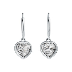 Sterling Silver Semi Mount Earrings Setting Heart HT 7X7mm Bezel DHJ