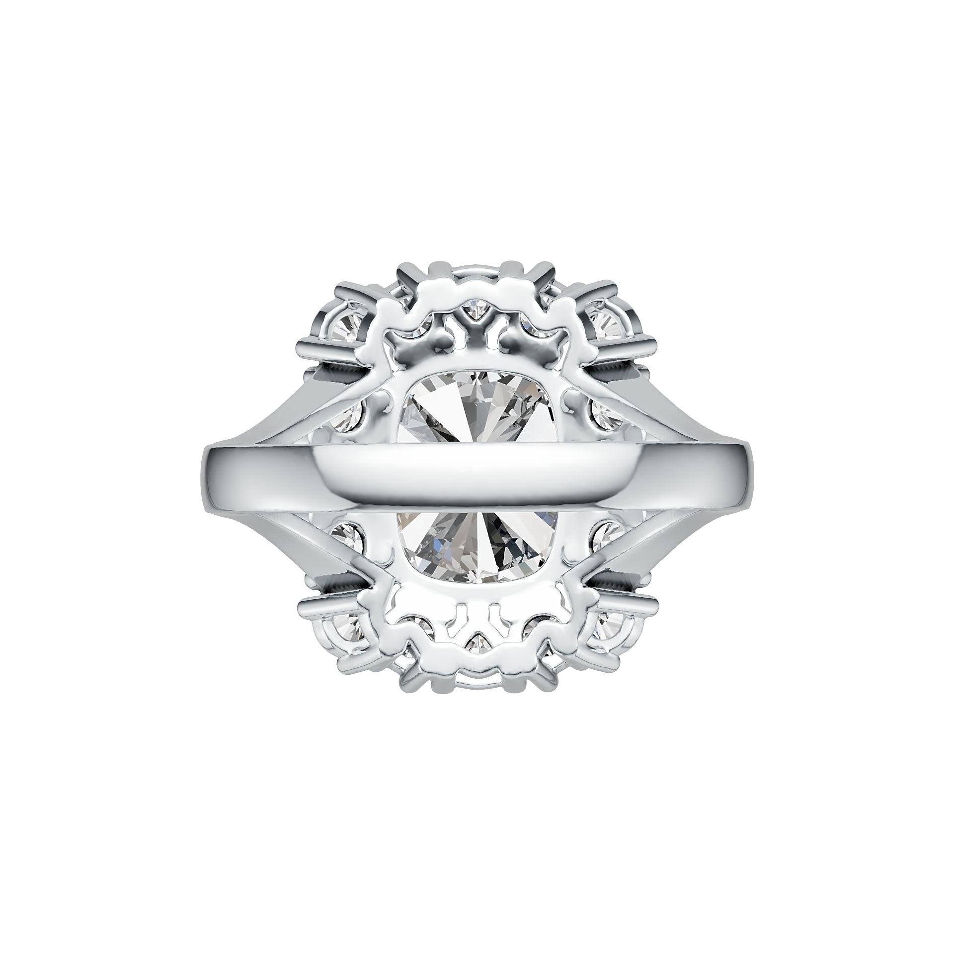Sterling Silver Semi Mount Ring Setting Cushion CU 11X9mm DHJ