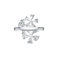 Sterling Silver Semi Mount Ring Setting Pear PE 5X3mm PE 4X2mm DHJ