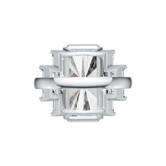 Sterling Silver Semi Mount Ring Setting Emerald OCT 20X12mm DHJ