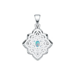 10K Gold Semi Mount Pendant Setting Oval OV 8X6mm Cabochon Filigree Moissanite Accent DHJ
