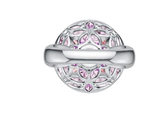 10K Gold Semi Mount Ring Setting Round RD 15x15mm with White Topaz Moissanite Accent DHJ
