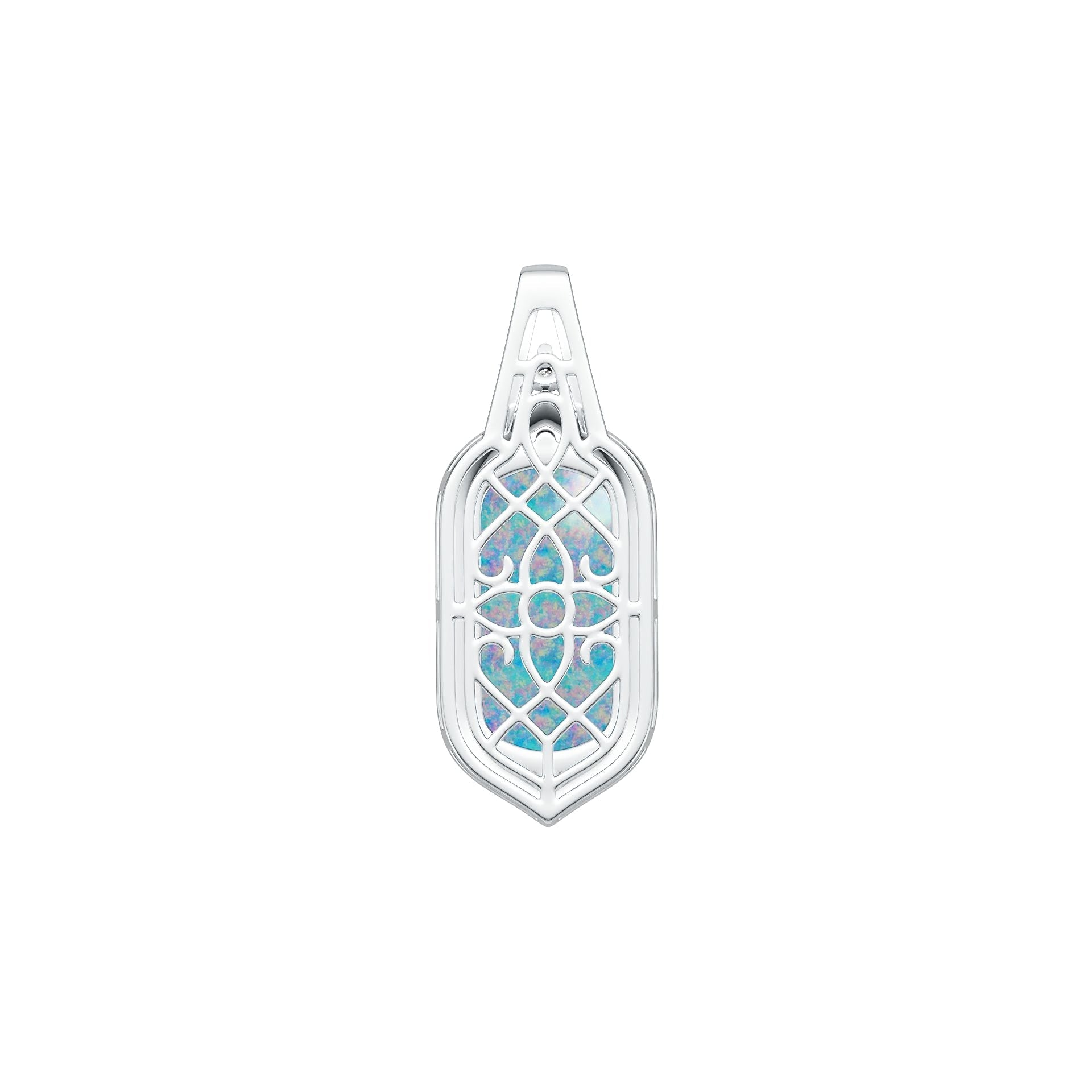 10K Gold Semi Mount Pendant Setting Oval OV 20X10mm Cabochon Moissanite Accent DHJ