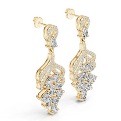 Platinum Semi Mount Earrings Setting Pear Pe 5x3mm Diamond Accent Syz Jewelry