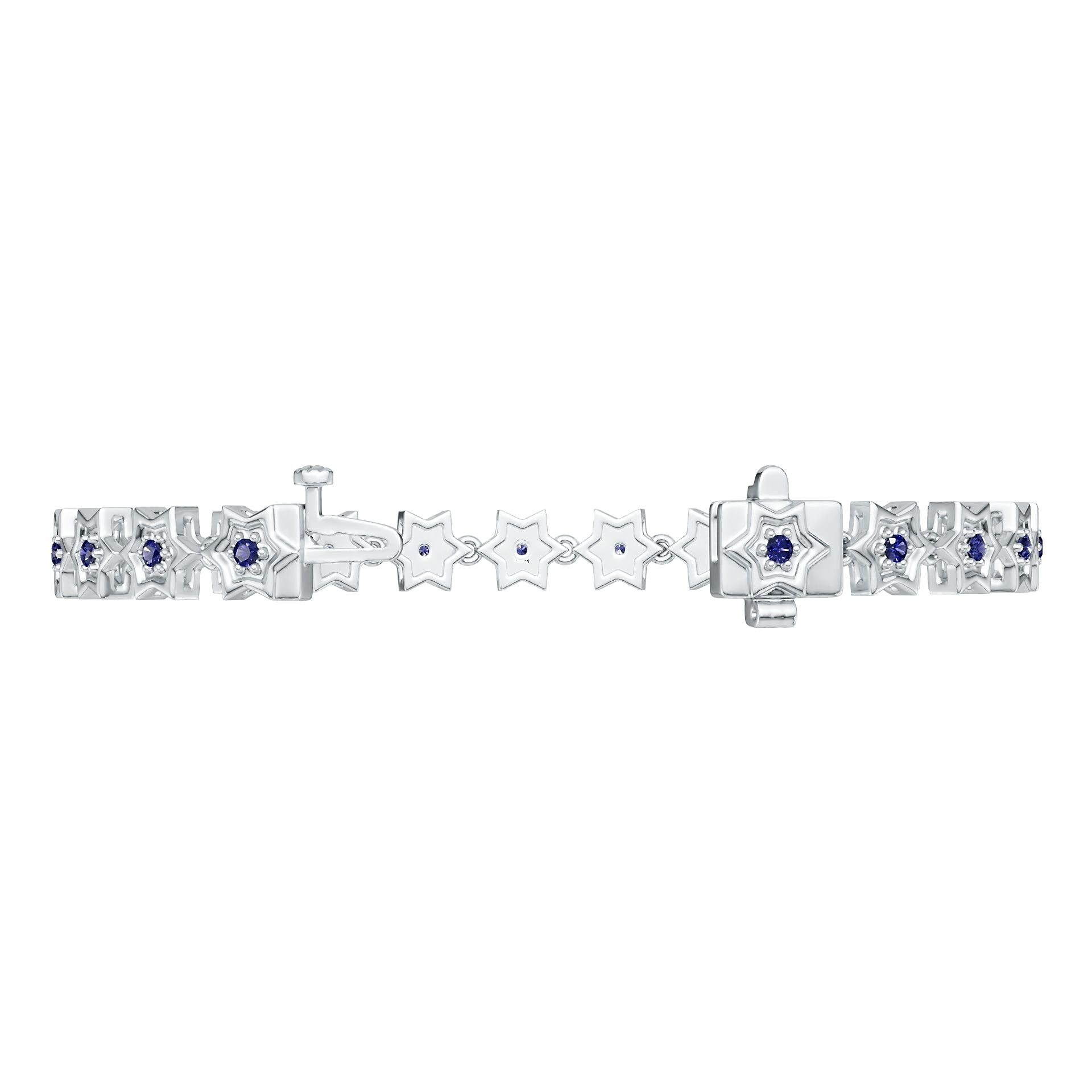 Platinum Semi Mount Bracelet Setting Round Ro 6x6mm Syz Jewelry