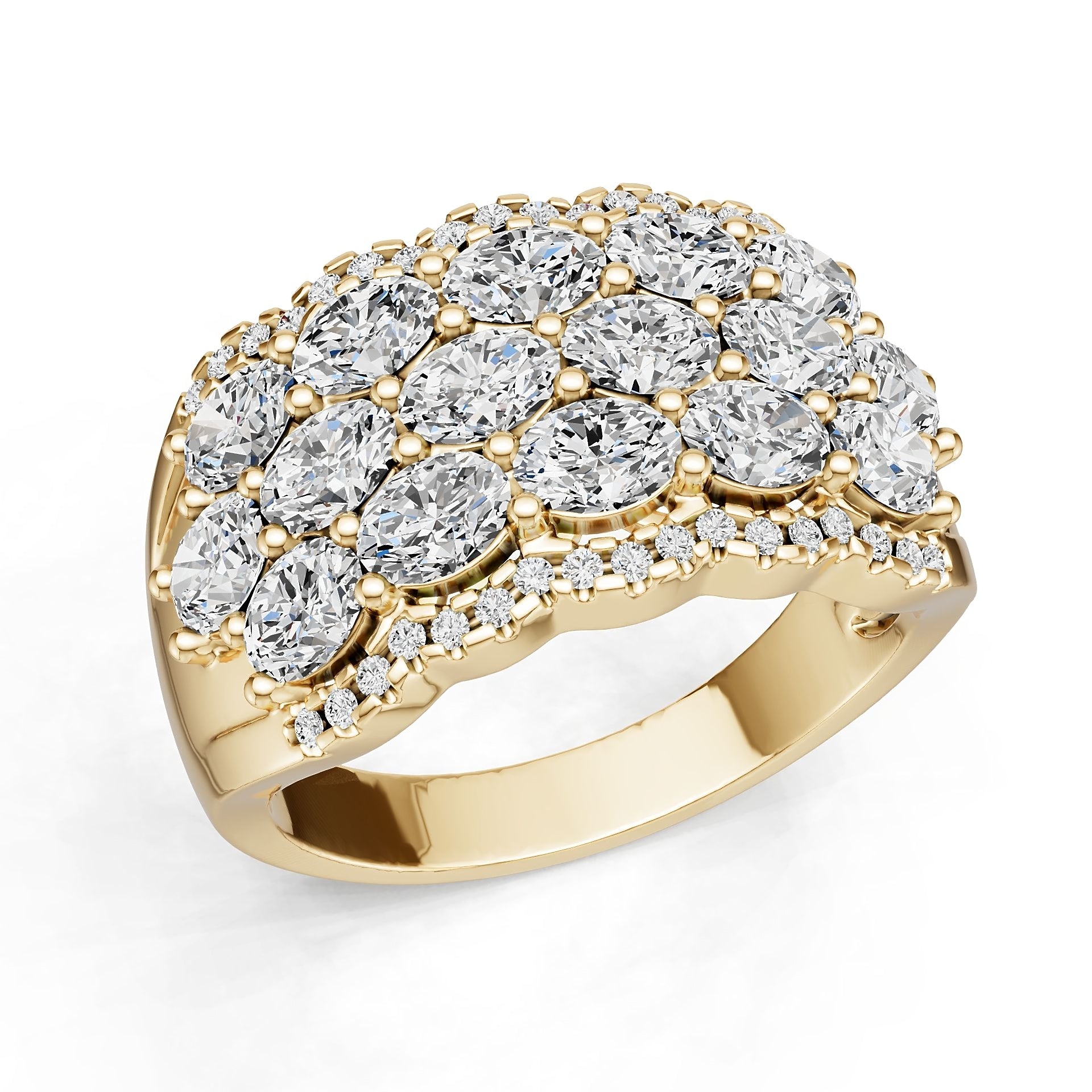 Platinum Semi Mount Ring Setting Oval Ov 4x3mm Diamond Accent Syz Jewelry