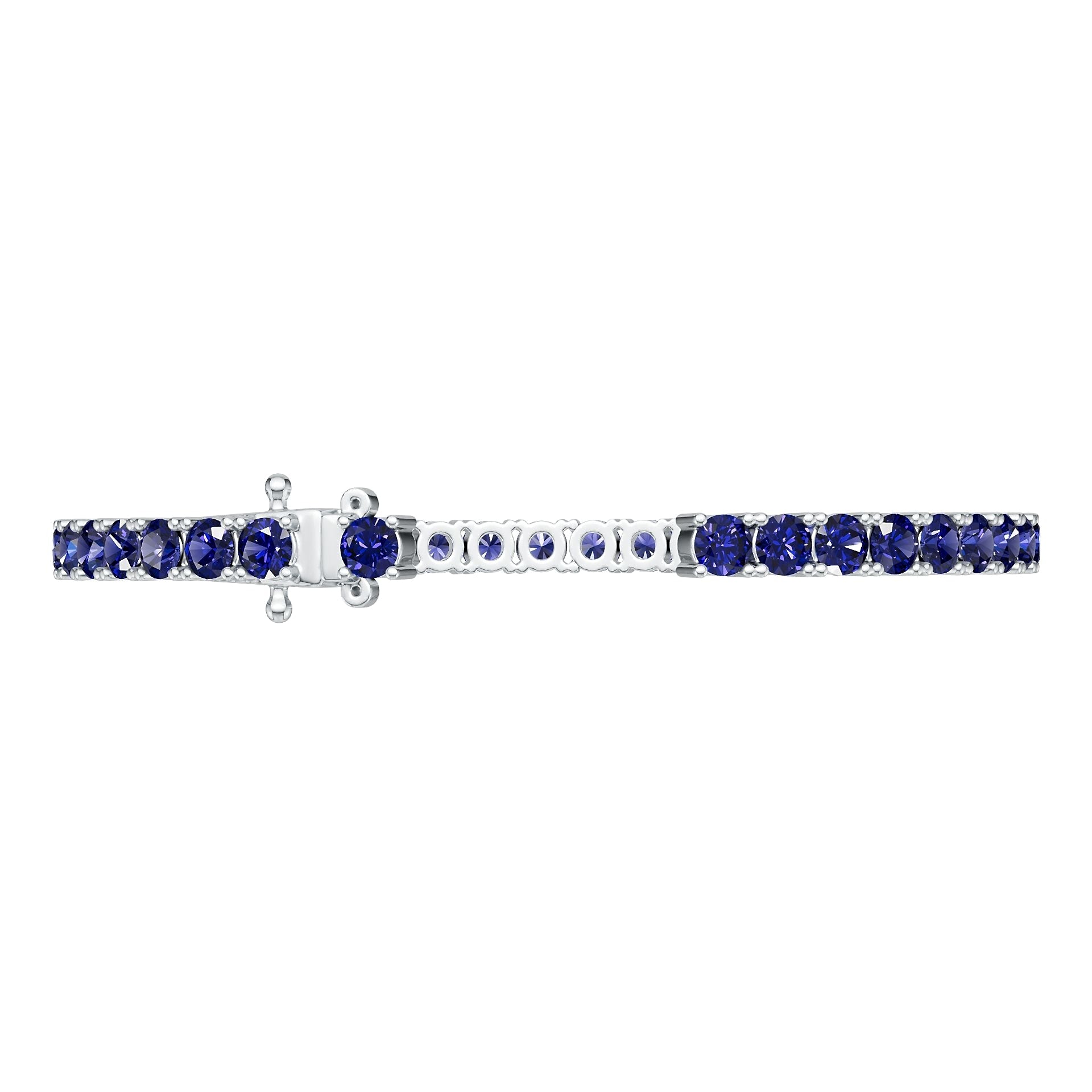 18K Gold Semi Mount Bracelet Setting Round Ro 3x3mm Syz Jewelry