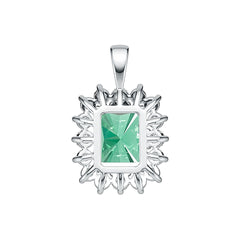 Sterling Silver Semi Mount Pendant Setting Emerald OCT 9X7mm Syzjewelry
