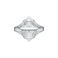 18K Gold Semi Mount Ring Setting Oval OV 6X4mm Diamond Accent DHJ