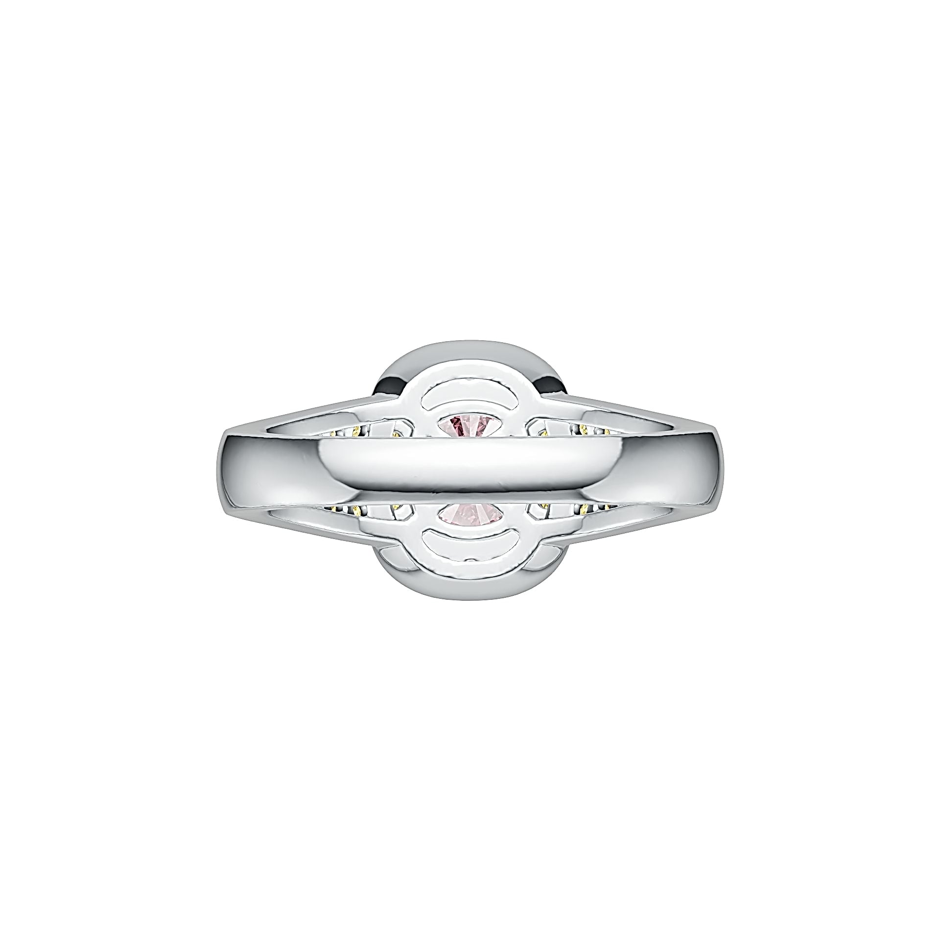 Platinum Semi Mount Ring Setting Cushion CU 7x5mm Halo Split Shank Diamond Accent Syzjewelry