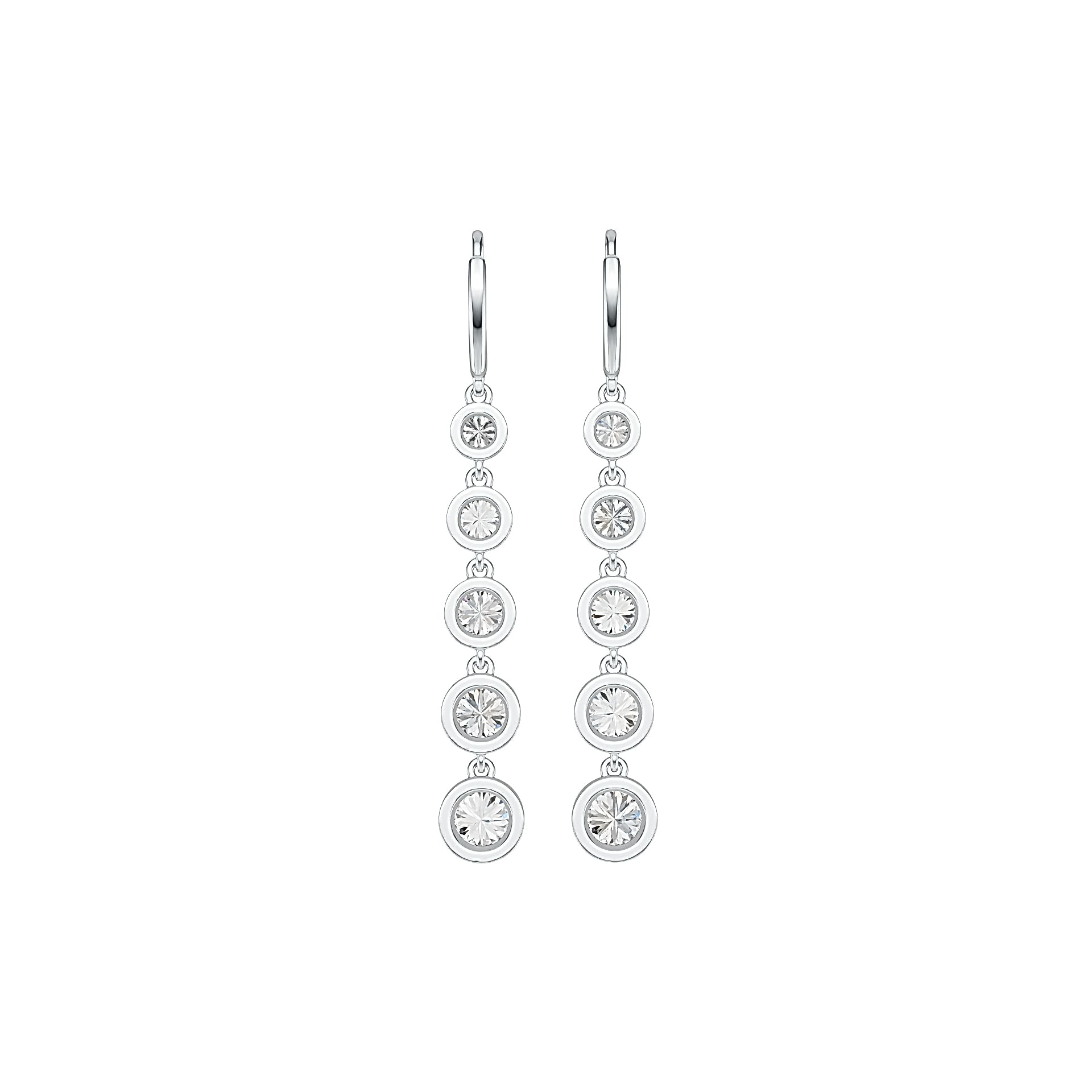 Sterling Silver Semi Mount Earrings Setting Round RD 5.5mm DHJ