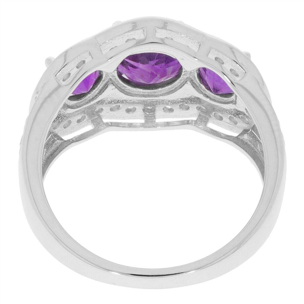 10K Gold Semi Mount Ring Setting Round RD 7x7 RD 5x5mm 3 Stones Halo Moissanite Accent Syzjewelry