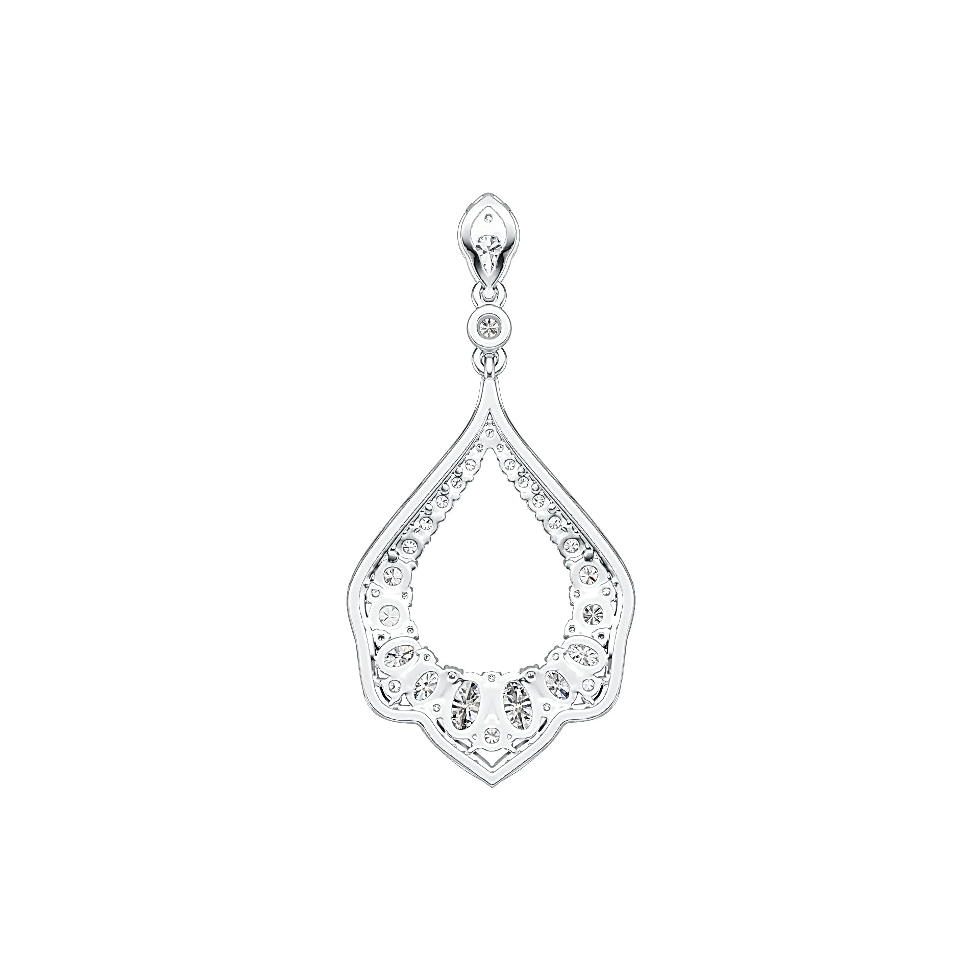 14K Gold Semi Mount Pendant Setting Oval OV 6X4mm Diamond Accent DHJ