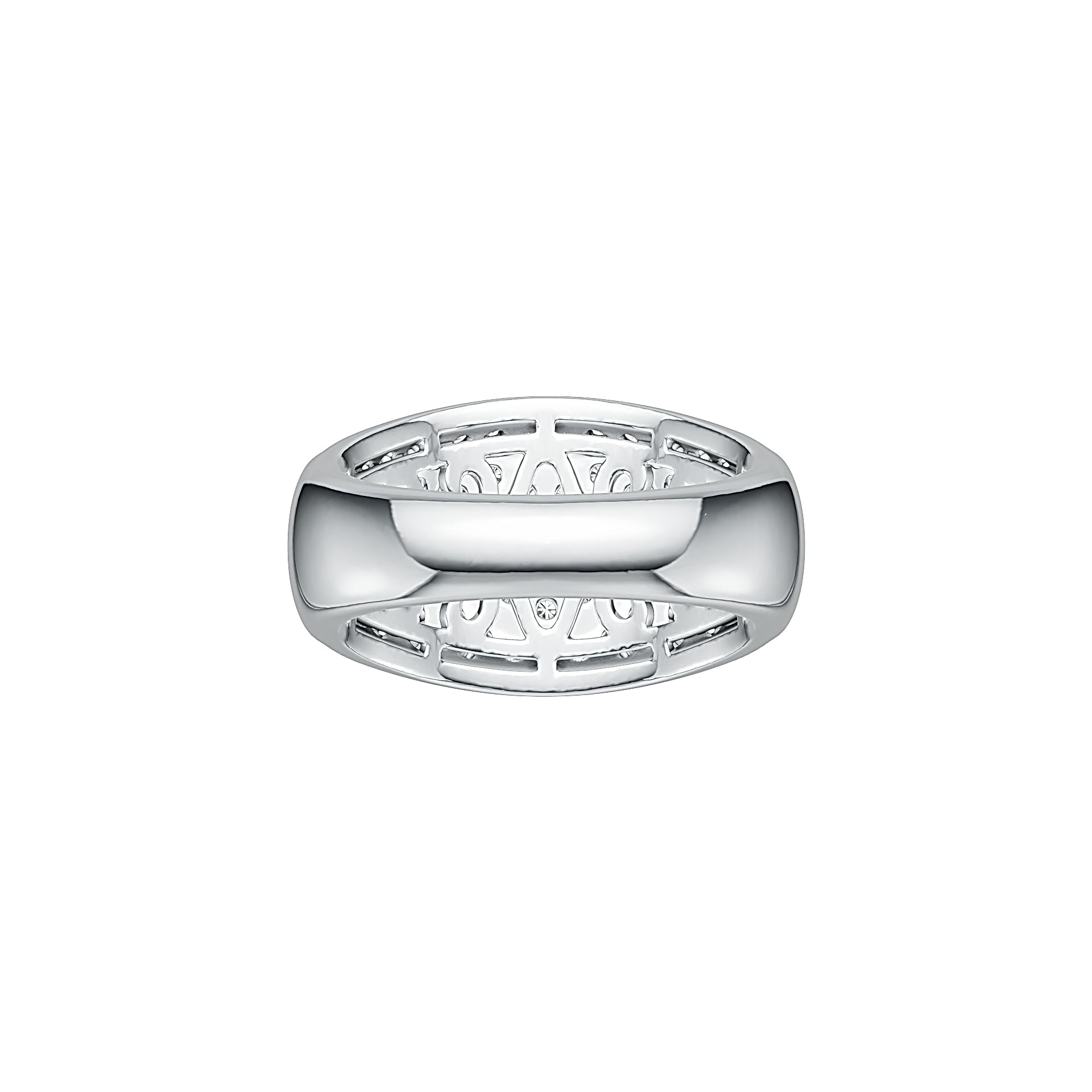 10K Gold Pave Ring Heart Theme with White Topaz or Moissanite Moissanite Accent DHJ