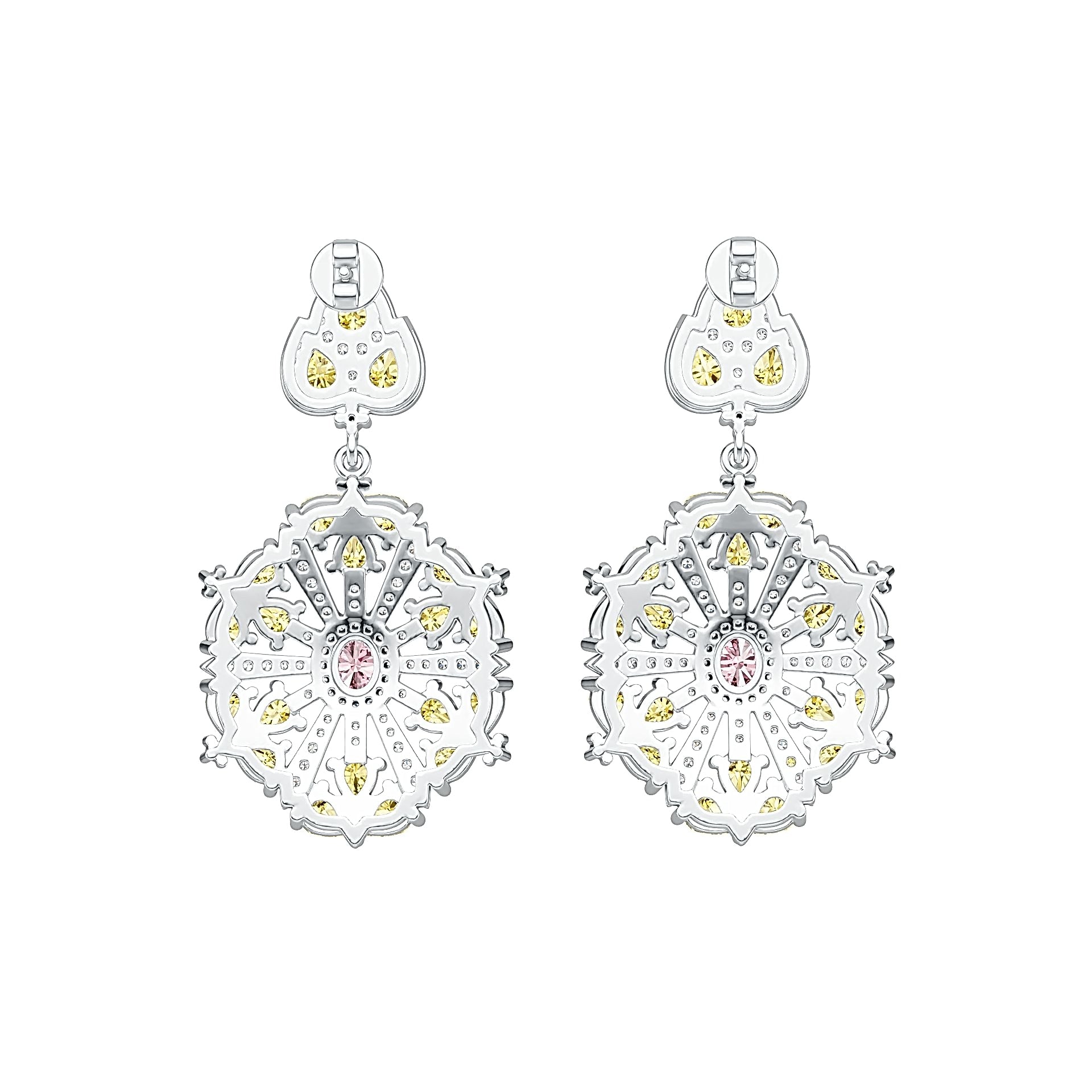 Sterling Silver Semi Mount Earrings Setting Oval OV 5X4mm PE 4X3mm DHJ