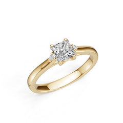 Sterling Silver Semi Mount Ring Setting Princess PR 5X5mm Syzjewelry