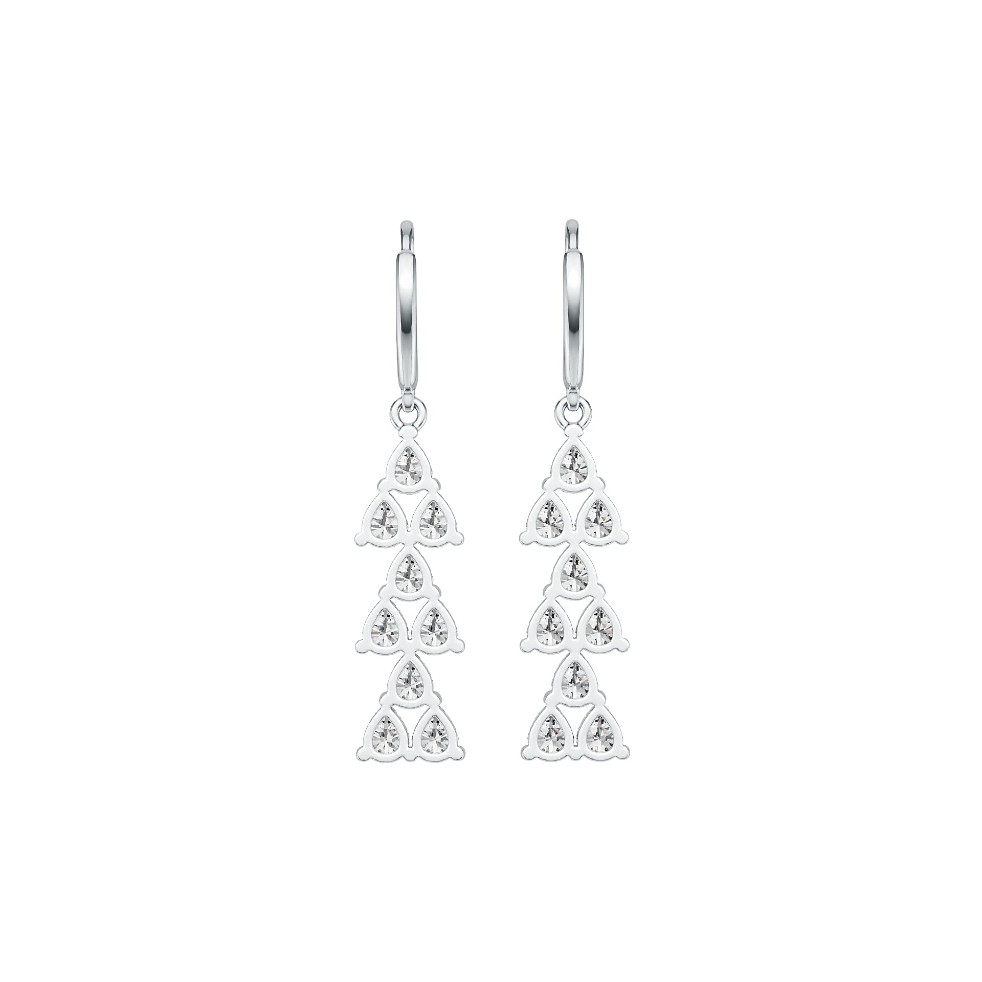 Sterling Silver Semi Mount Earrings Setting Pear PE 4X3mm DHJ
