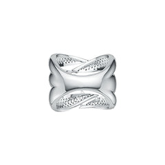 Sterling Silver Cluster Cocktail Ring with White Topaz or Moissanite DHJ