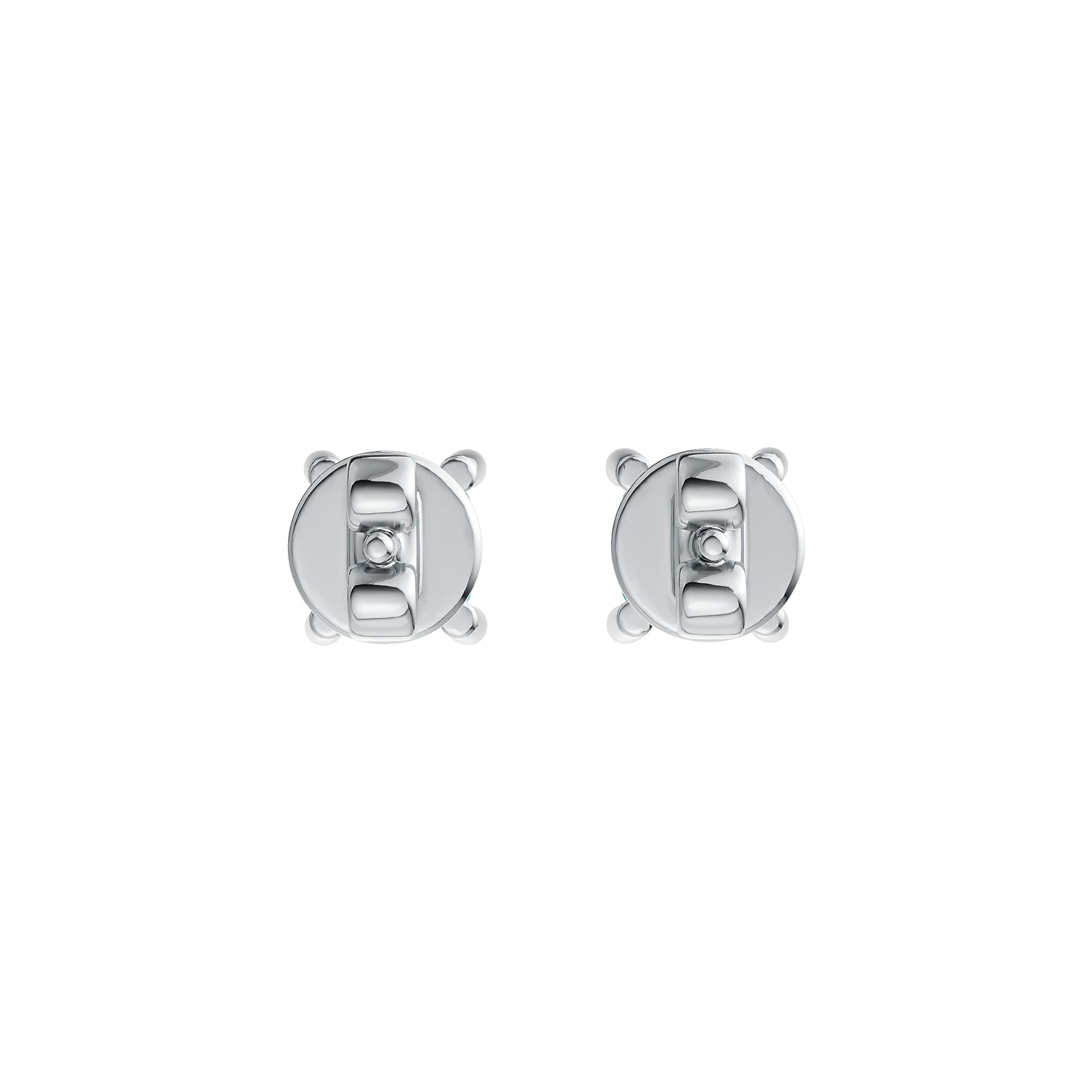Sterling Silver Semi Mount Earrings Setting Cushion CU 4x4mm DHJ