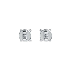 Sterling Silver Semi Mount Earrings Setting Cushion CU 4x4mm DHJ