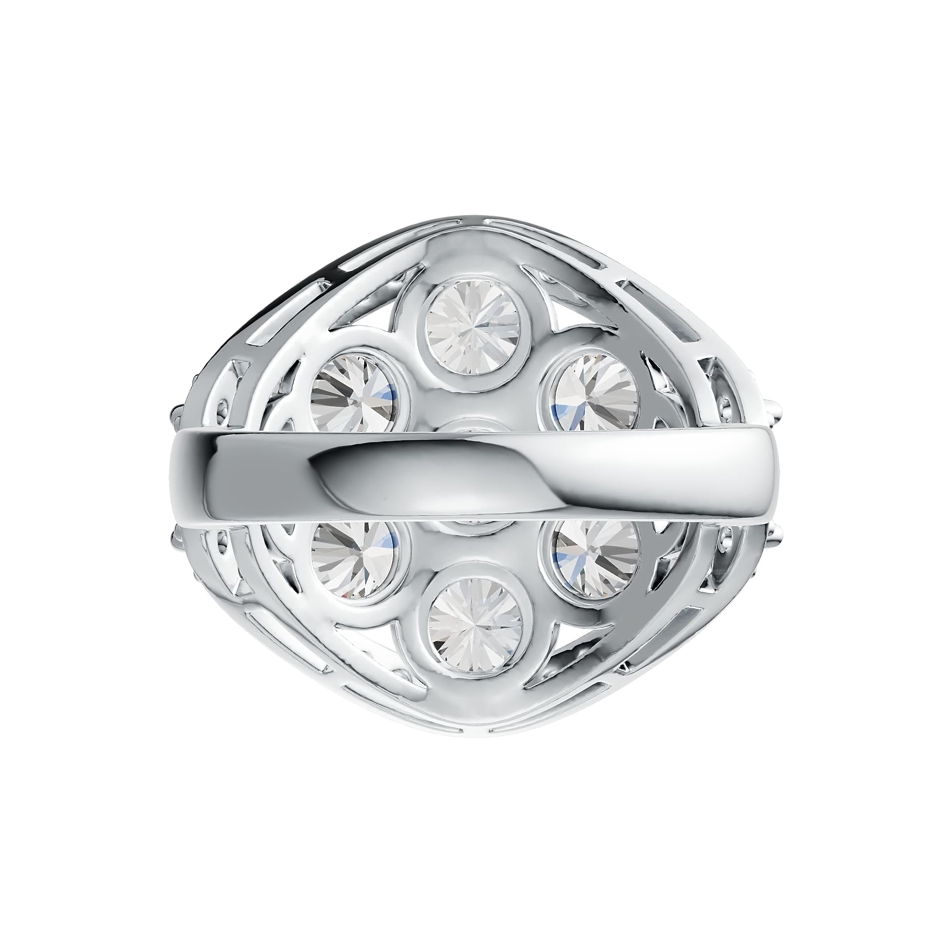 Sterling Silver Semi Mount Ring Setting Round RD 5x5mm DHJ