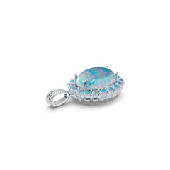 Sterling Silver Semi Mount Pendant Setting Oval OV 14x10mm Cabochon Syzjewelry