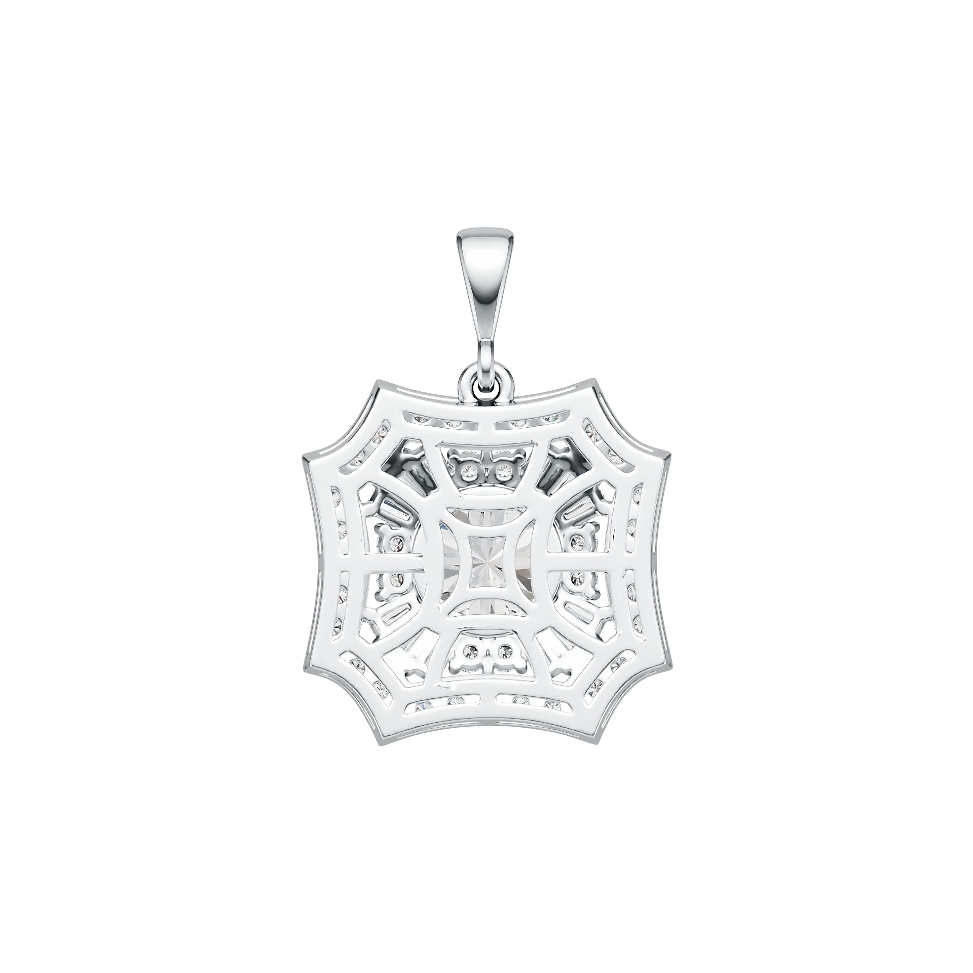 Sterling Silver Semi Mount Pendant Setting Round RD 9x9mm DHJ
