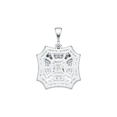 Sterling Silver Semi Mount Pendant Setting Round RD 9x9mm DHJ
