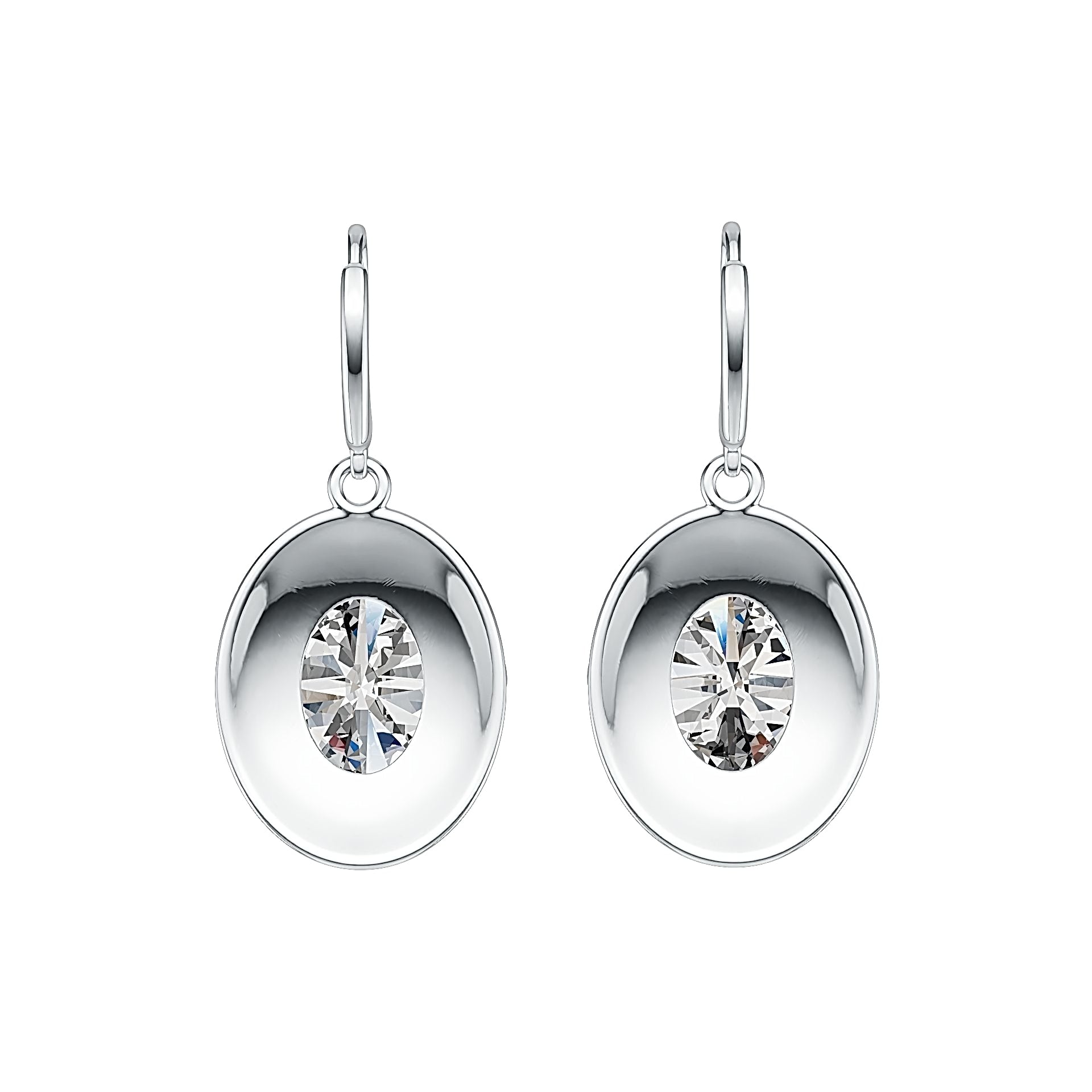 10K Gold Semi Mount Earrings Setting Oval OV 14X10mm DHJ