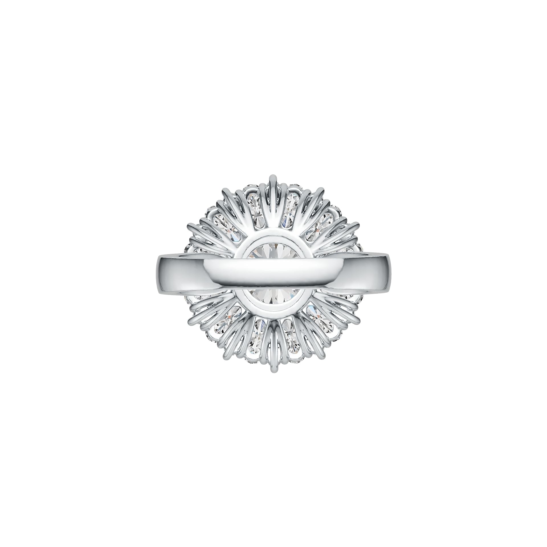 Sterling Silver Semi Mount Ring Setting RD 8x8mm with White Topaz DHJ