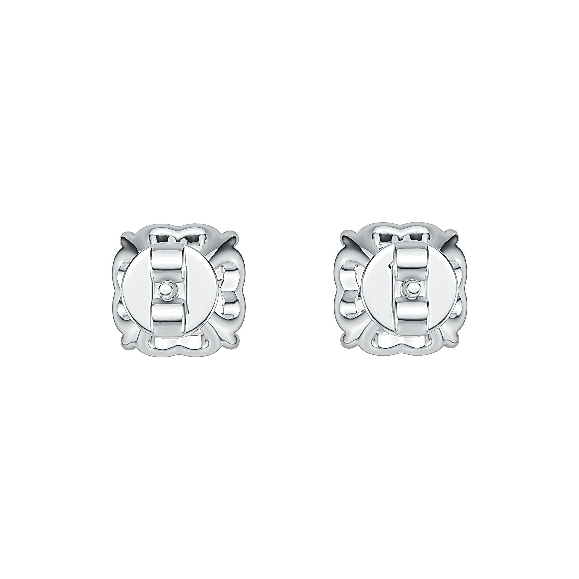 Sterling Silver Semi Mount Earrings Setting Cushion CU 7X7mm DHJ