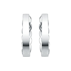 18K Gold Semi Mount Earrings Setting Round RD 1.5mm Diamond Accent DHJ