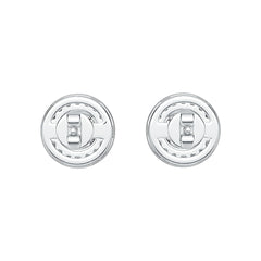 Sterling Silver Semi Mount Earrings Setting Round RD 6x6mm Halo Stud DHJ