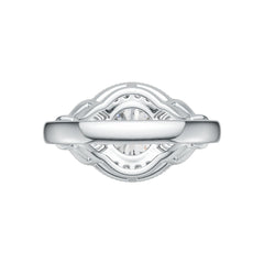 10K Gold Semi Mount Ring Setting Round RD 8x8mm Moissanite Accent DHJ