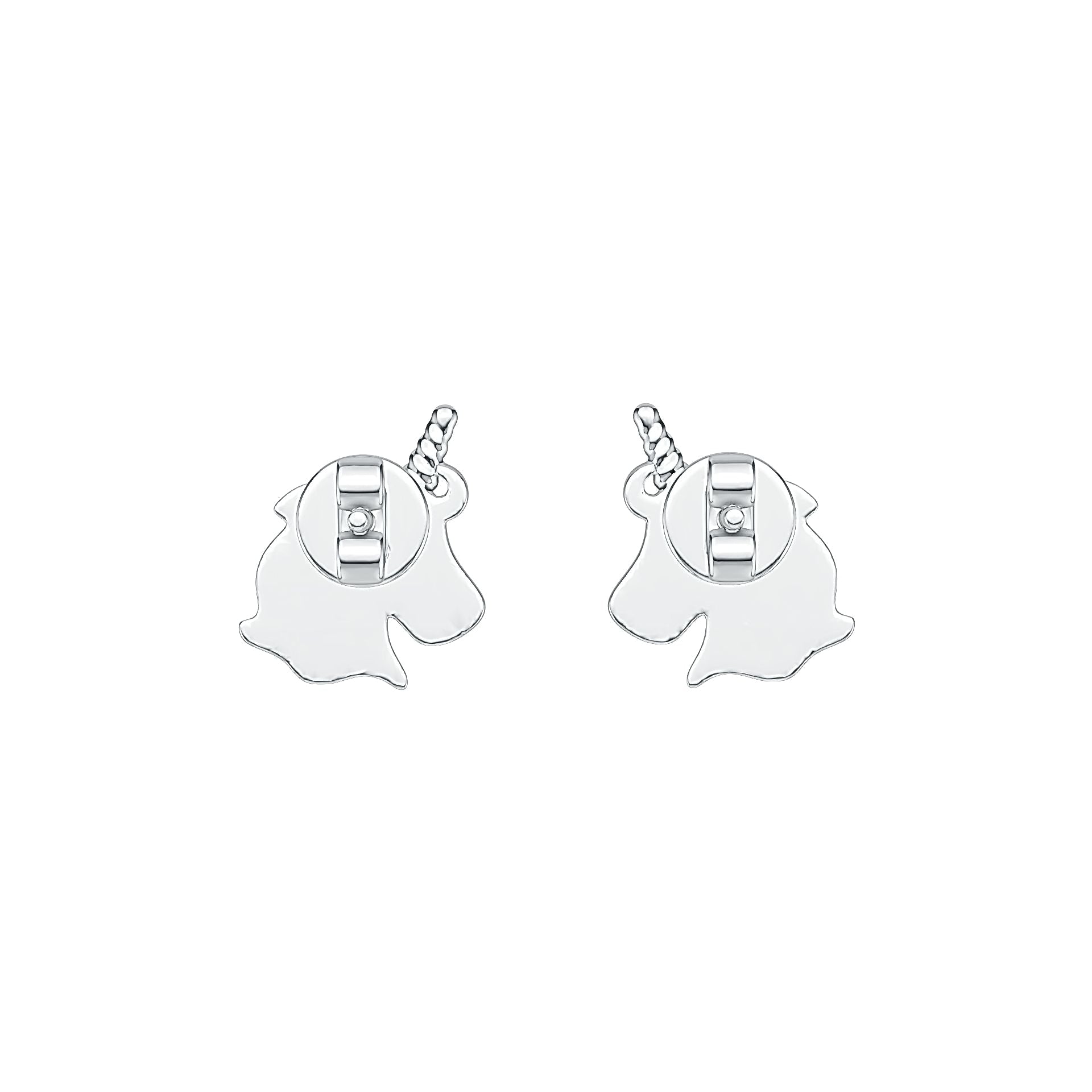 10K Gold Stud Earrings Unicorn Theme with or Moissanite Moissanite Accent DHJ