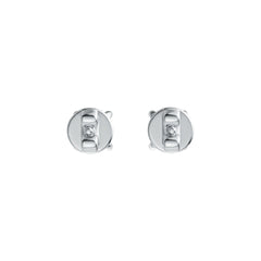 Sterling Silver Semi Mount Earrings Setting Round RD 4x4mm Stud DHJ