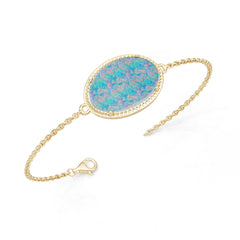 14K Gold Semi Mount Bracelet Setting Round Ro 17x12mm Syz Jewelry
