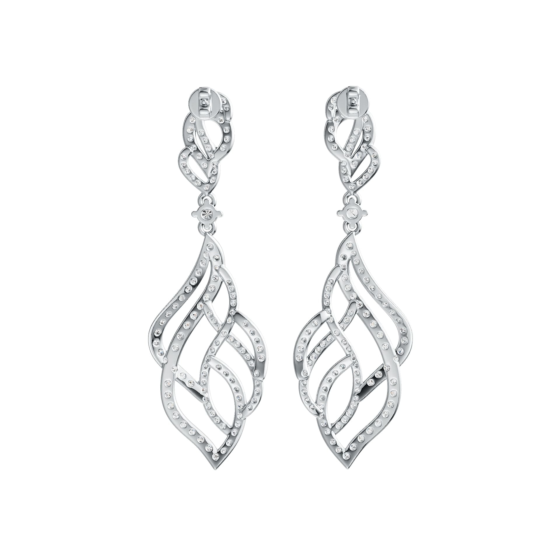 Sterling Silver Semi Mount Earrings Setting Round RD 3x3mm DHJ