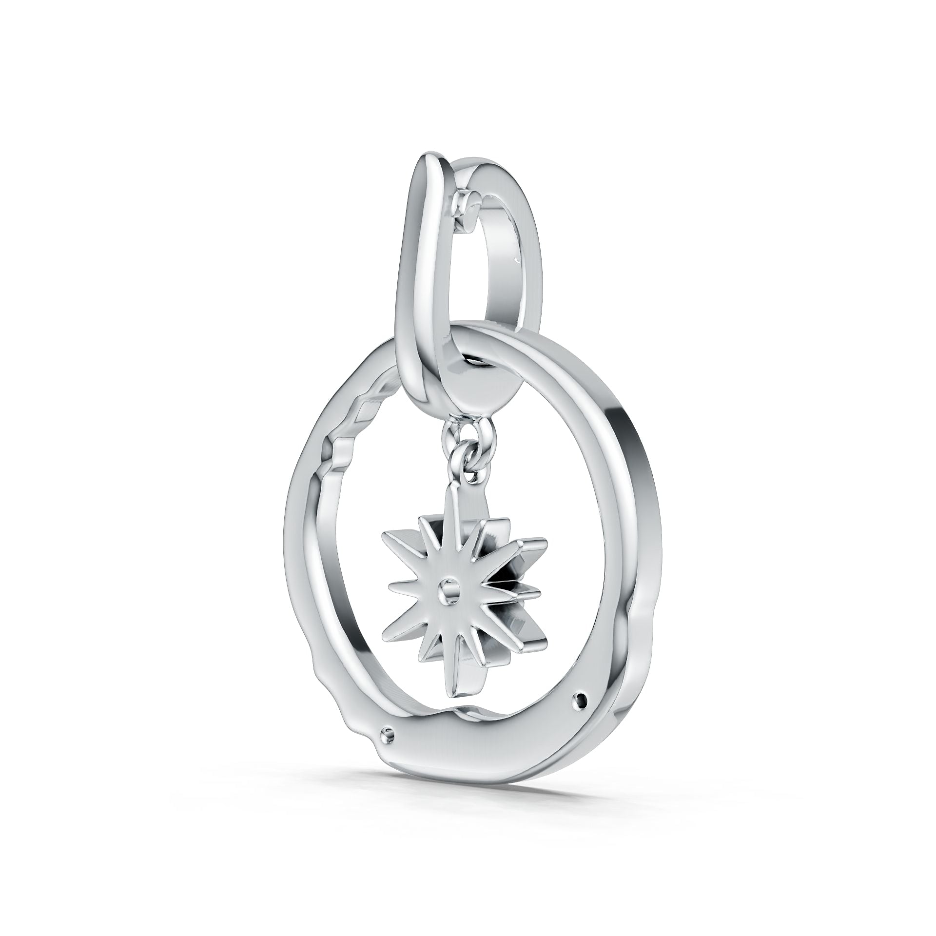 Platinum Semi Mount Pendant Setting Round Ro 2x2mm Syz Jewelry