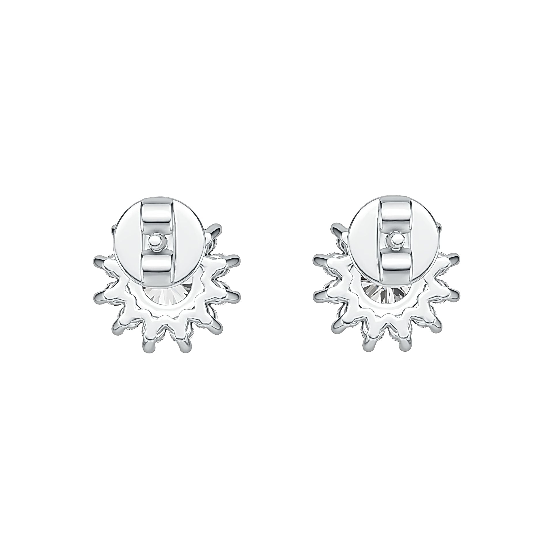 Sterling Silver Semi Mount Earrings Setting Round RD 5x5mm DHJ