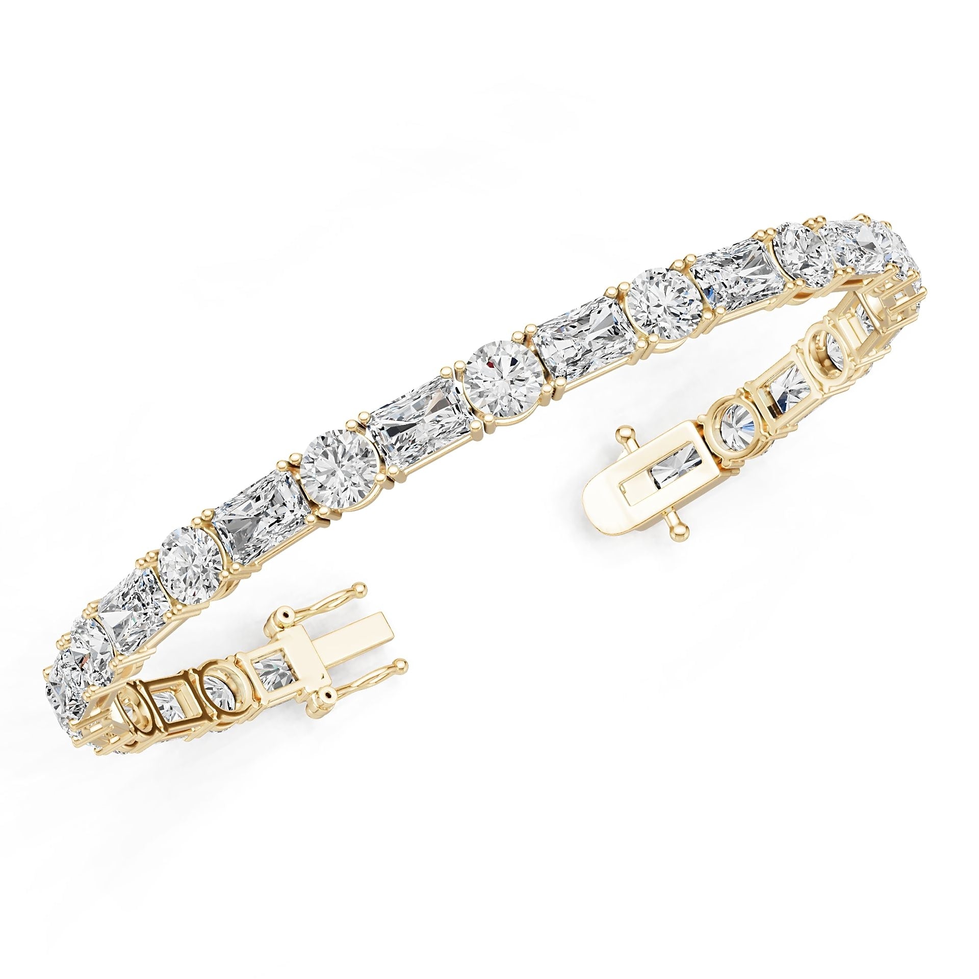 14K Gold Semi Mount Bracelet Setting Emerald Em 7x5mm Diamond Accent Syz Jewelry