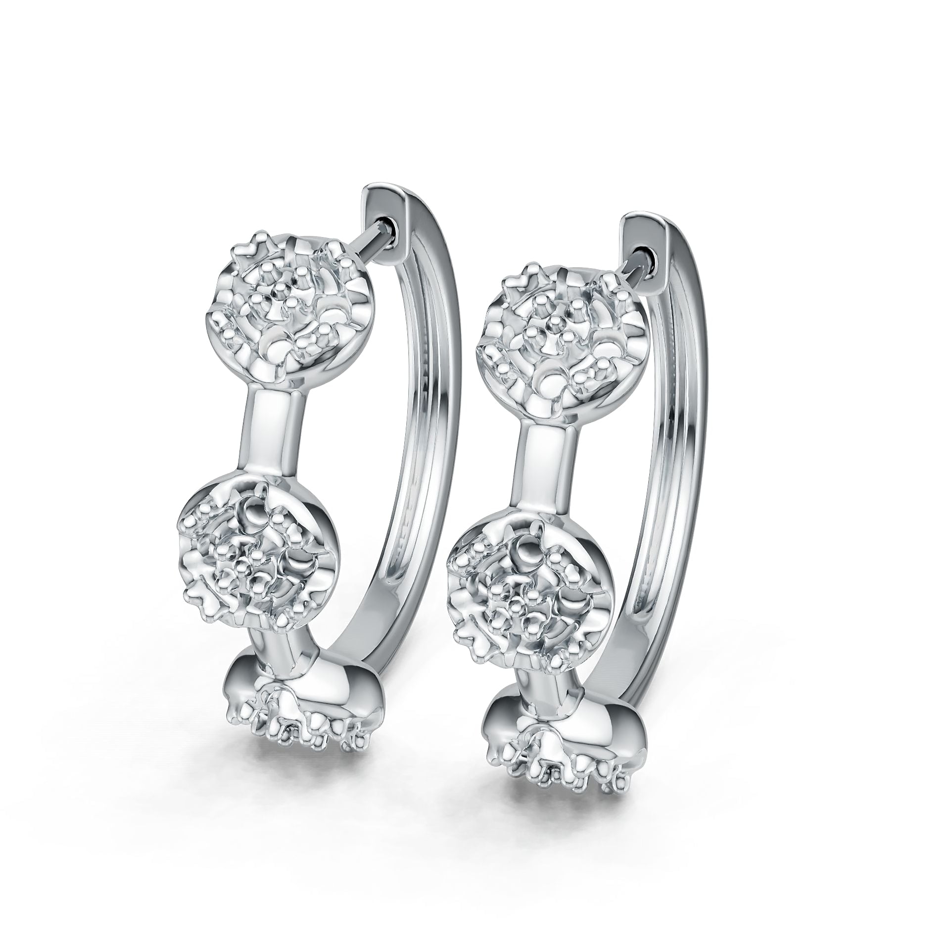 Sterling Silver Semi Mount Earrings Setting Round Ro 6x6mm DHJ