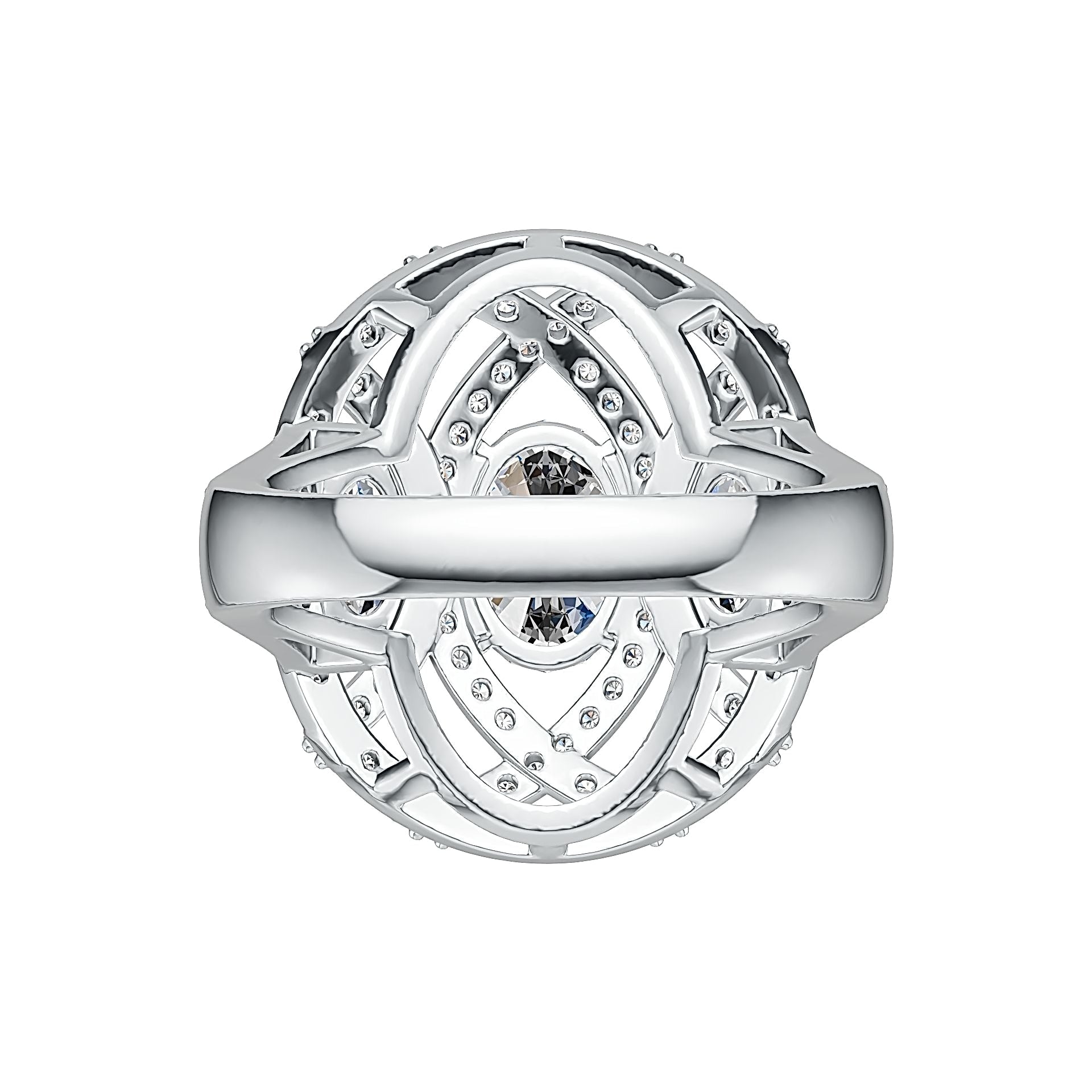 14K Gold Semi Mount Ring Setting Oval OV 8X6mm OV 6X4mm Diamond Accent DHJ