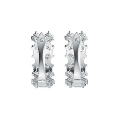 10K Gold Semi Mount Earrings Setting Oval OV 4X3mm Moissanite Accent DHJ