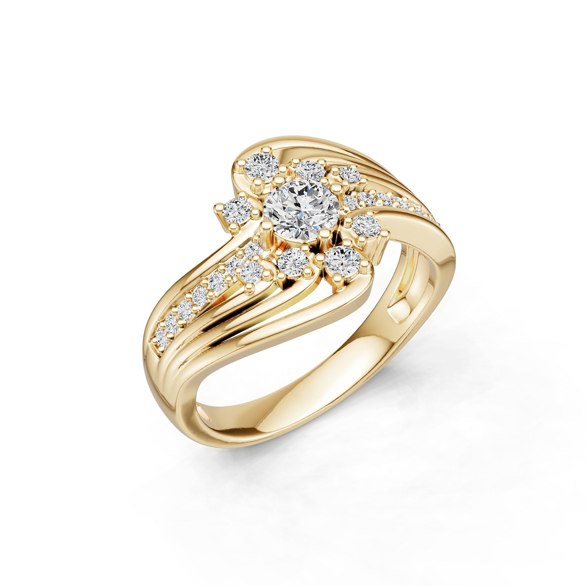 Platinum Semi Mount Ring Setting Round Ro 5x5mm Diamond Accent Syz Jewelry
