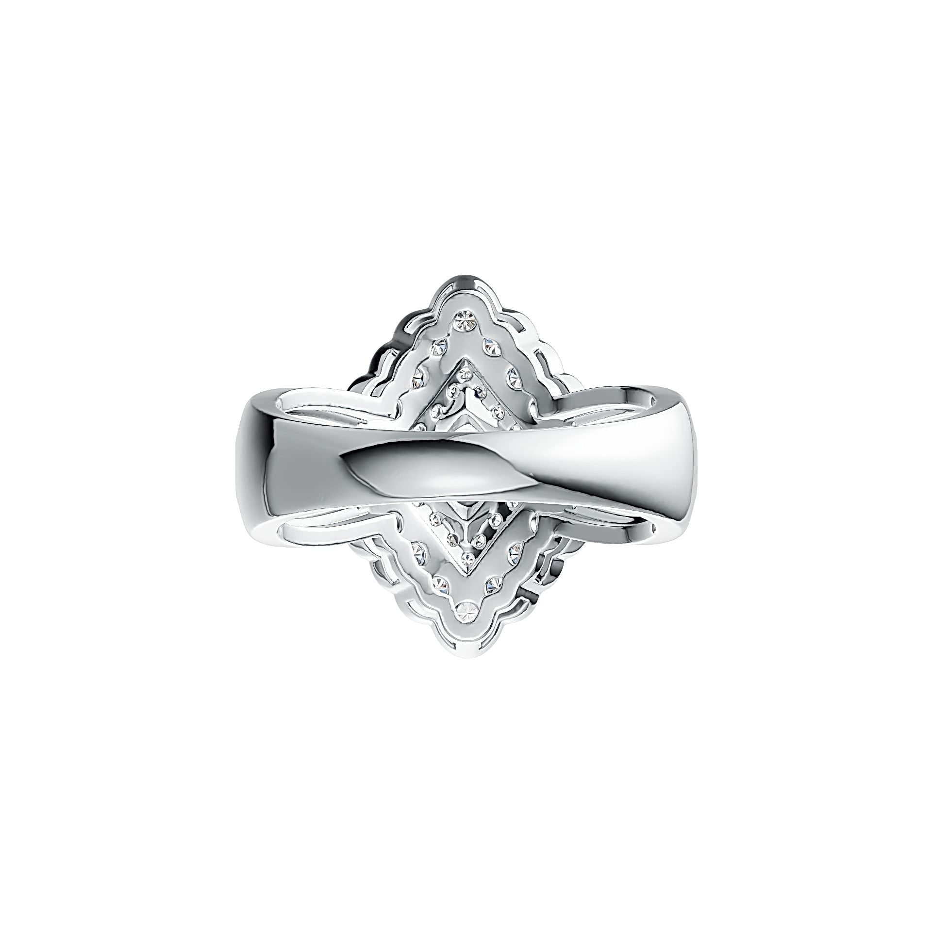 Sterling Silver Semi Mount Ring Setting Round RD 5x5mm with White Topaz - Syzjewelry